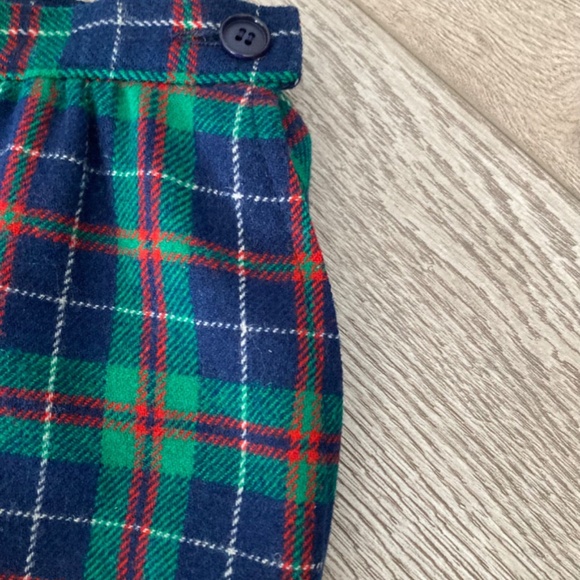Vintage Pendleton Wool Pleated Midi Skirt Plaid Blue Green Red XS Unlined EUC - Picture 5 of 9